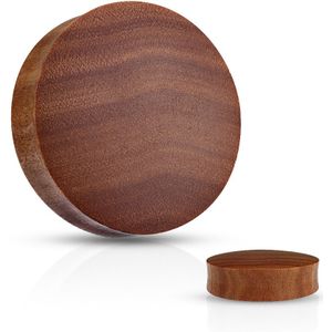 Donker bruine Saba houten saddle fit plug - 16 mm