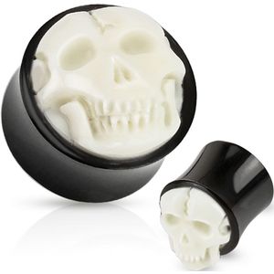 Saddle Fit Plug van Bot met witte Skull - 19 mm