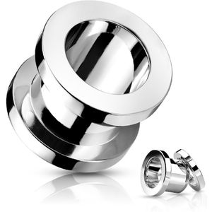 Basic screw fit tunnel van 316L chirurgisch staal - 1.6 mm