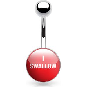 Navelpiercings met Kinky Tekst Logo's - I Swallow