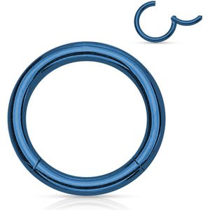 Titanium plated segment ring - 0.8 mm - 10 mm - Blauw