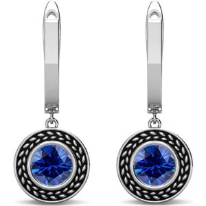 Sterling Zilver Oorringen met Geboortestenen - Zilver - September