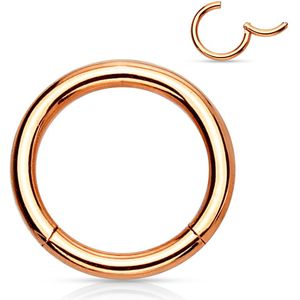 Gekleurde .925 Sterling Silver Segmentring met Vast Segment - 1.2 mm - 12 mm - Rosé Goud