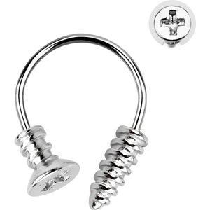 Circular barbell als gebogen spijker met kruiskop - 12 mm