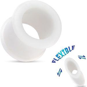 Flexibele siliconen tunnel in wit - 5 mm