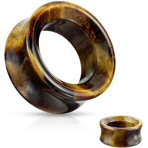 Saddle fit tunnel gemaakt van tijgeroog steen – 25 mm