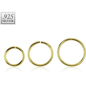 Multifunctionele piercing ring van sterling zilver – 1.0 mm – 6 mm – goud