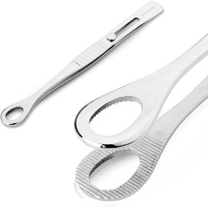 Piercing grip pincet met 14 mm brede open kop