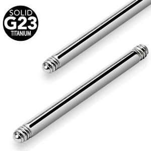 Titanium barbell - 1.2 mm - 16 mm