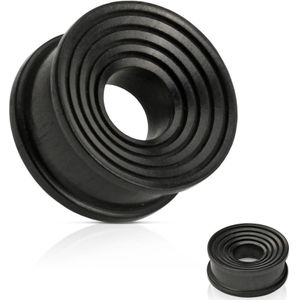 Areng houten ingesneden double flared tunnel – 16 mm