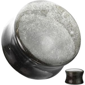 Saddle fit Plug gemaakt van Zilver Obsidiaan Natuur Steen - 22 mm