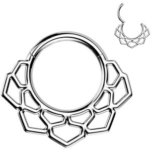 Segment Ring met Lotus Filigraan Ontwerp - Zilver
