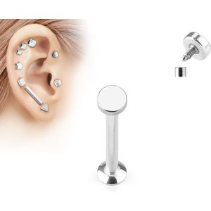 Gekleurd intern geschroefde labret met ronde top - 8 mm - 3 mm - staal