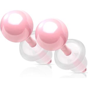 Setje Gekleurd Keramische Oorknopjes met Bal Top