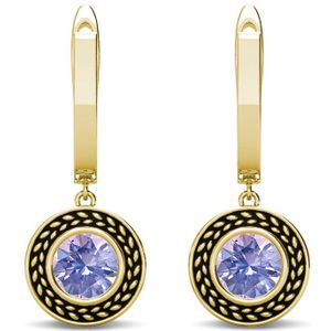 Sterling Zilver Oorringen met Geboortestenen - Goud - Juni