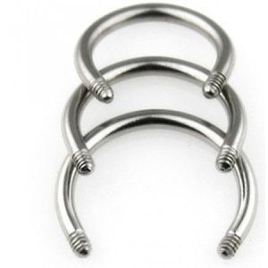 Circular barbell staafjes van chirurgisch staal - 1.2mm - 10mm