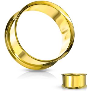 Double flared titanium plated tunnel in neon kleuren - 42 mm - Goud
