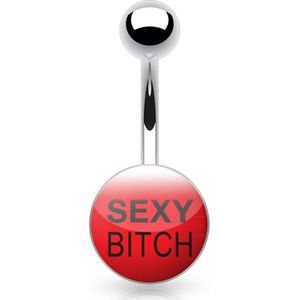 Navelpiercings met Kinky Tekst Logo's - Sexy B*tch