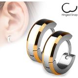 Ear hoops met dubbele zwarte gekleude randen