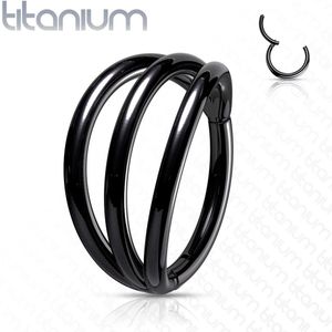 Titanium Segmentring met Drie Gescheiden Staafjes
