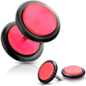 Neppe acryl plug met O-rings - Roze