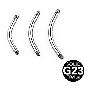 Titanium gebogen staafjes - 1.6 mm - 6 mm