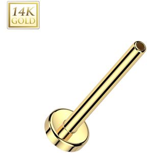 14 Kt. Gouden Labret Staafjes met een Dikte van 0.8 mm - 8 mm