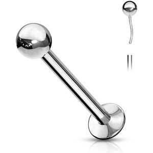 Threadless Stalen Labret met Balletje – 6 mm – 3 mm