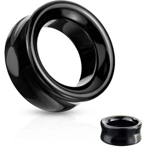 Saddle fit tunnel made of black agate stone – 16 mm