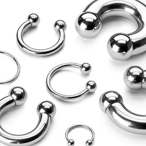 Stalen circular barbell - 2 mm - 16 mm - 5 mm