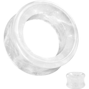 Double-Flared Tunnel van Witte Quartz Steen - 19 mm