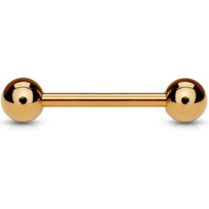 Rosé vergulde basic barbell - 1.2 mm - 12 mm - 4 mm