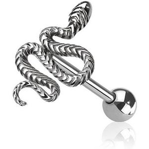 Barbell Piercing met Slang top