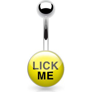 Navelpiercings met Kinky Tekst Logo's - Lick Me