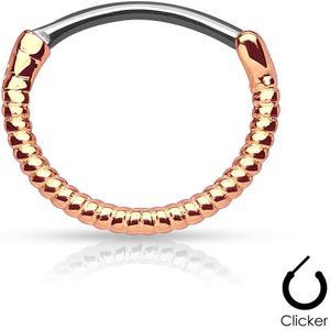 Rosé goud gekleurd touwvormige septum piercing