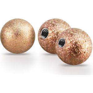 Losse rosé gouden balletjes met sand blast laag – 1.2 mm – 5 mm