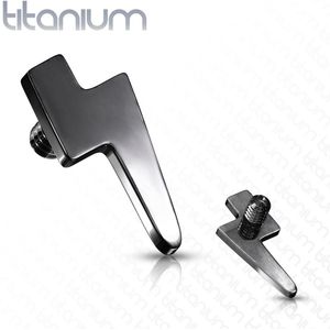 Intern Geschroefde Gekleurde Titanium Bliksemschicht Top - Zwart - 1.2 mm