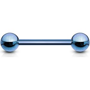 Titanium plated barbells - 1.6 mm - 16 mm - 5 mm - Blauw