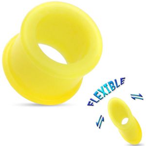 Flexibele siliconen tunnel in geel - 4 mm