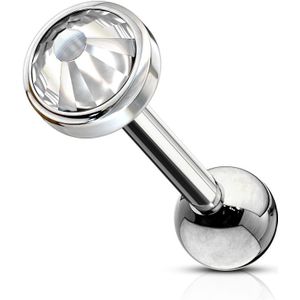 Tragus piercing met helder gekleurd juweeltje - 4 mm