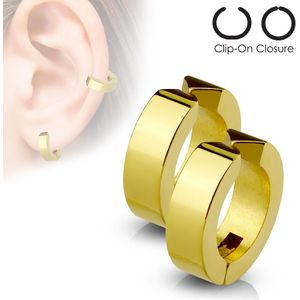 Set neppe clip-on oor ringen met plating - goud