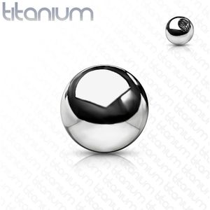 Los massief titanium piercing balletje voor piercings - 1.6 mm - 3 mm