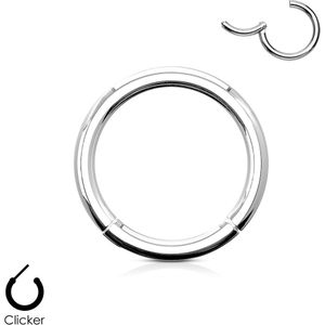 Massief titanium segment ring met vast segment - 1.6 mm - 12 mm