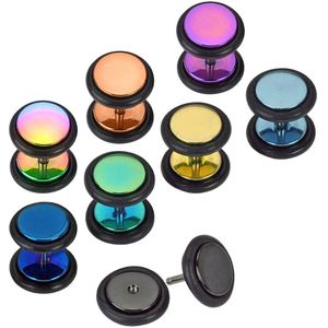 Titanium plated neppe plug in neon kleuren - 1.0 mm - Goud