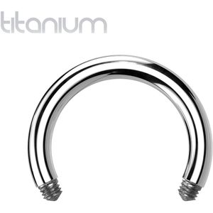 Extern Geschroefd Titanium Circular Barbell Staafje - 1.6 mm - 8 mm