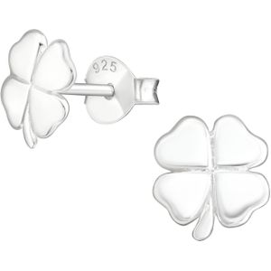 .925 Sterling Zilver Klavertje Ear Studs