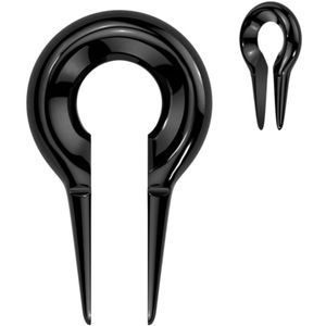 Gekleurde Hangende Taper van Chirurgisch Staal - 8 mm - Zwart