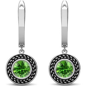 Sterling Zilver Oorringen met Geboortestenen - Zilver - Augustus