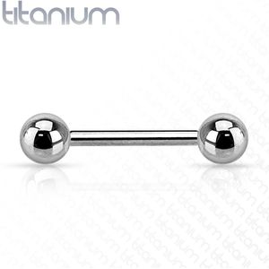 Massief titanium barbells – 1.6 mm – 18 mm – 5 mm