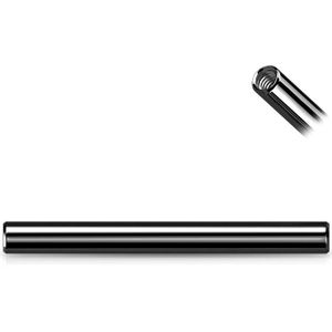 Intern geschroefde Barbell staafje van Titanium - Zwart - 1.6 mm - 16 mm